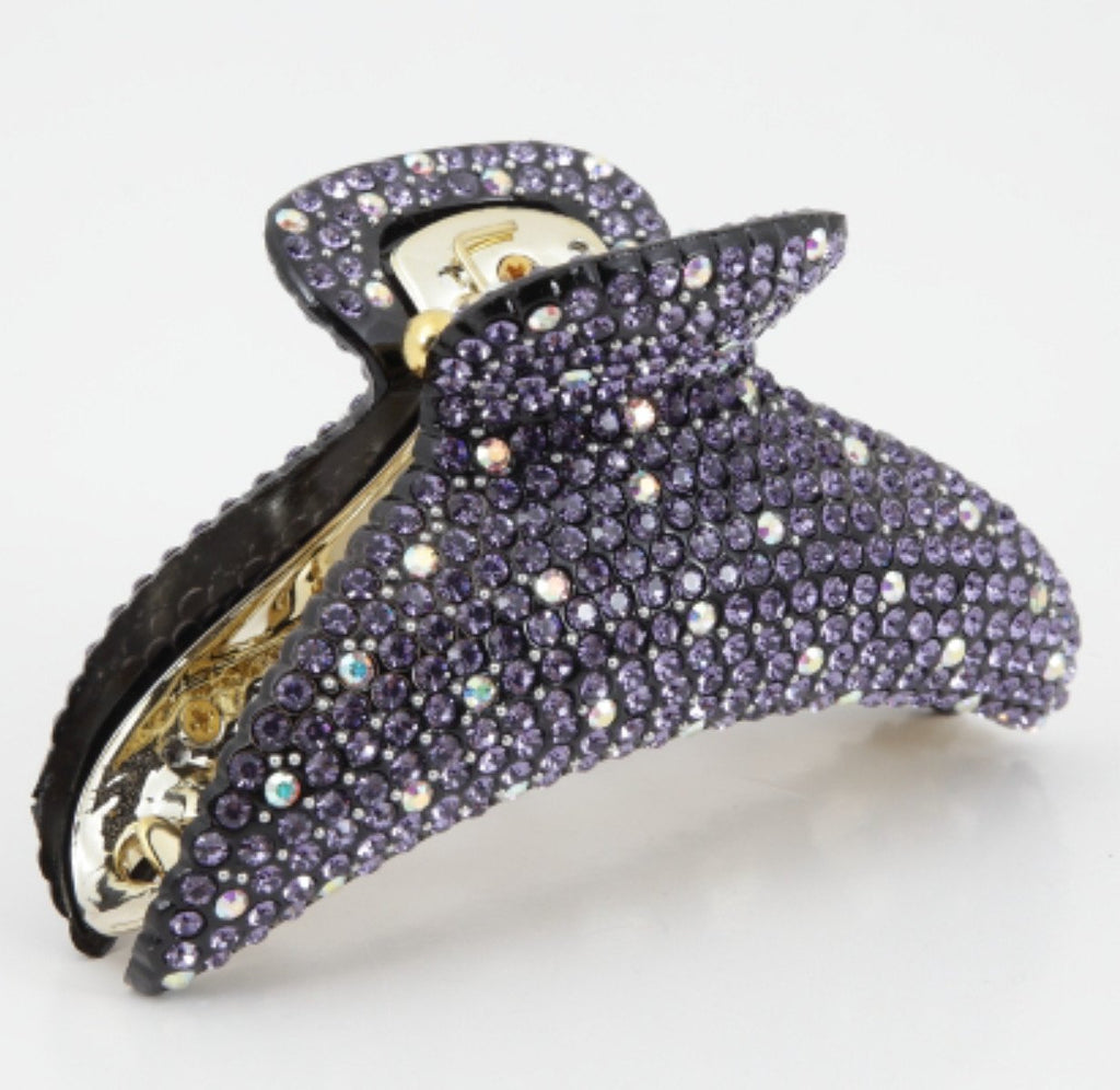 Diamante Luxurious cubic rhinestone decorative hair jaw claw display picture 1