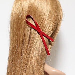 veryshine.com claw/banana/barrette Red simple leather ribbon hair clip stylish women hair accessory