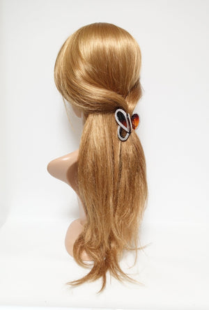 veryshine.com claw/banana/barrette rhinestone decorated minimal butterfly hair claw hair accessory women clip