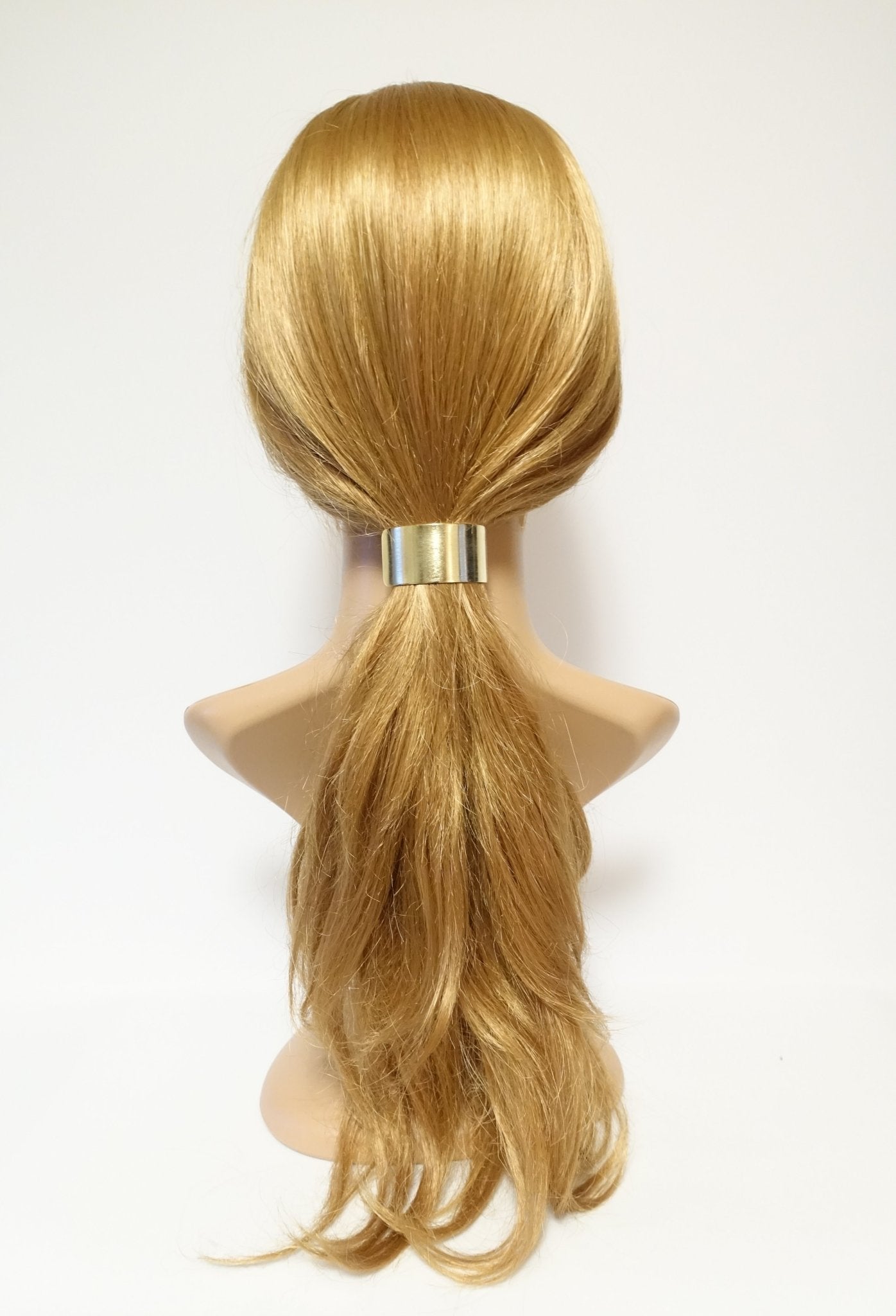 veryshine.com claw/banana/barrette Small Gold Brass Metal Curve Cuff Ponytail Hair Barrette Clip