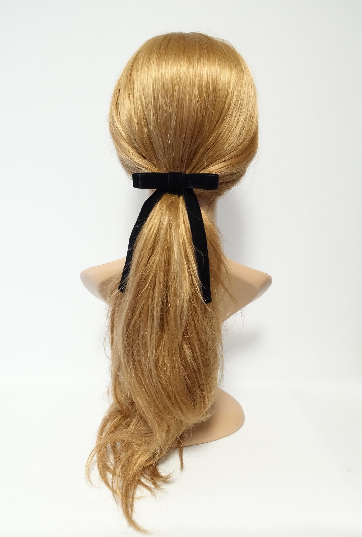 veryshine.com claw/banana/barrette Velvet bow french barrette comb hair elastic stylish black velvet hair accessory for women