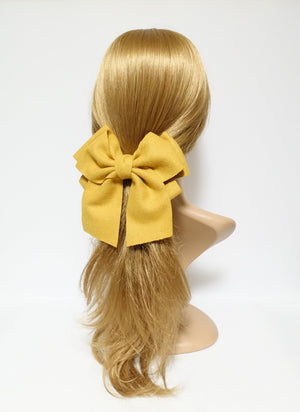 veryshine.com claw/banana/barrette woolen layered bow V style tail hair bow french barrette for women