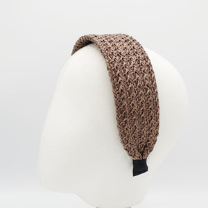 veryshine.com comfortable faux straw flat headband