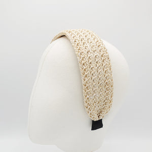 veryshine.com comfortable faux straw flat headband