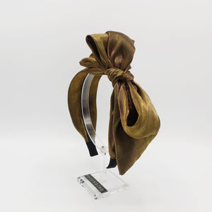 veryshine.com Copper iridescent fabric  bow knot headband  pretty color hairband for women
