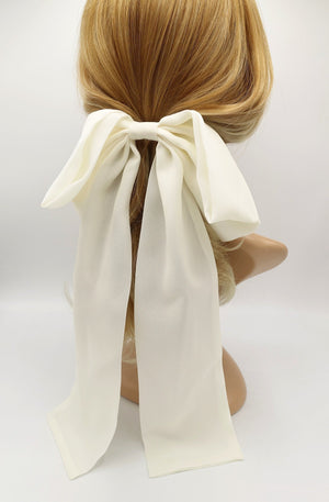 veryshine.com Cream white big chiffon hair bow  Goddess bridal hair bow for women