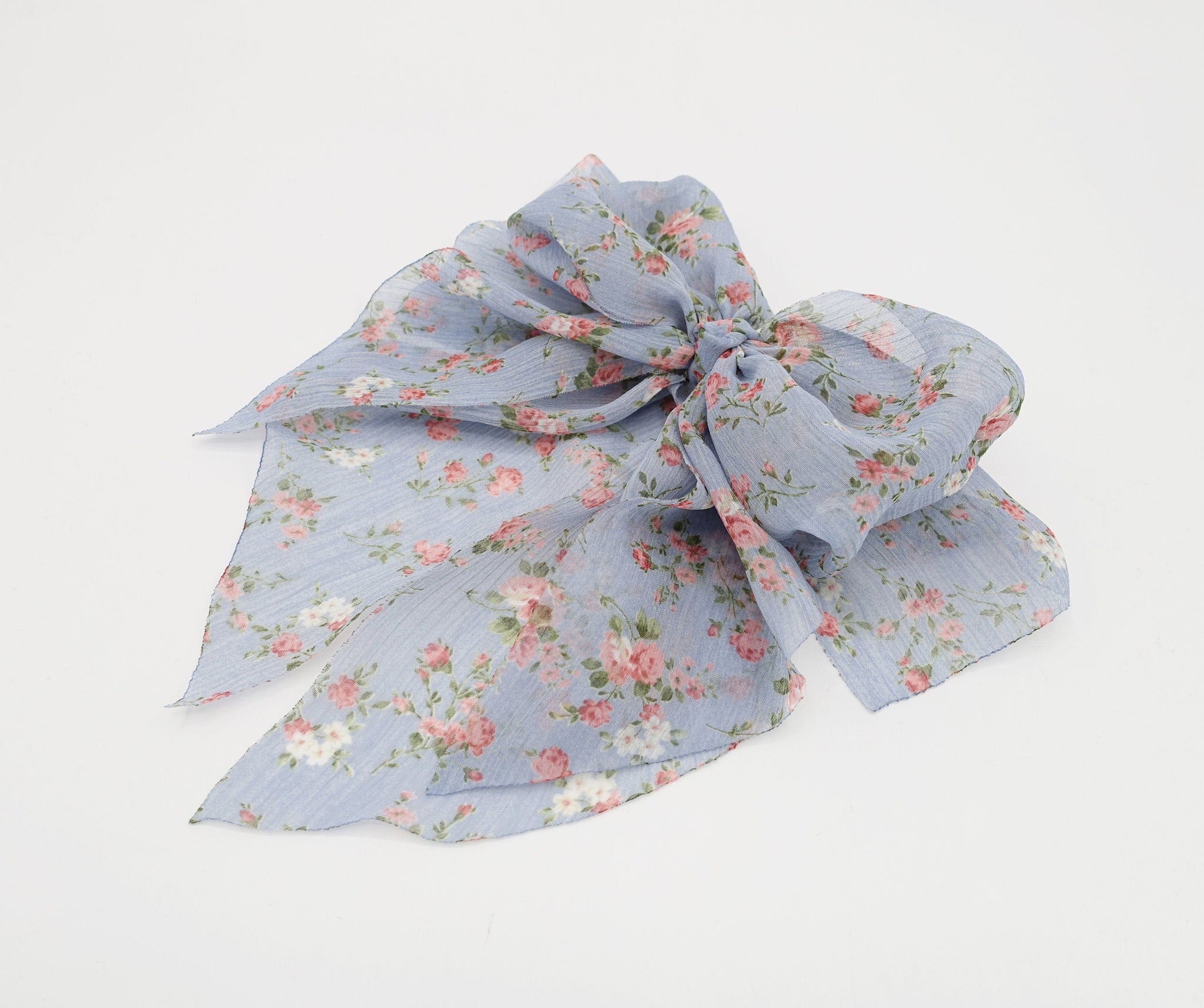 veryshine.com crinkled chiffon floral hair bow for women