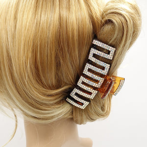 veryshine.com Crystal AB rhinestone hair claw maze pattern bling hair accessory for women
