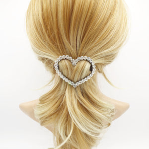 veryshine.com Crystal Love always wins.  color rhinestone embellished  heart hair barrette woman hair accessory