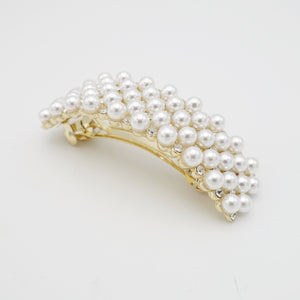 veryshine.com curved rhinestone pearl hair barrette embellished rectangle barrette hair accessory for women