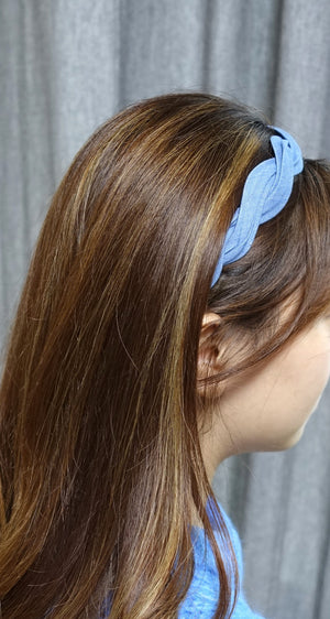 veryshine.com denim wave headband cotton hairband woman hair accessory