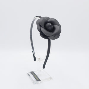 veryshine.com faux leather black camellia headband thin velvet leather flower headband nd for women
