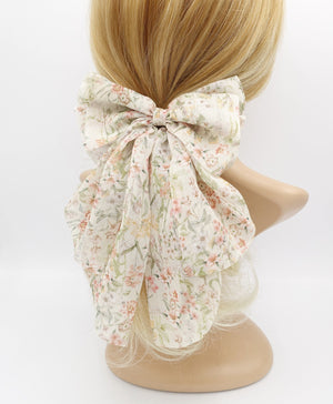 veryshine.com floral chiffon hair bow layered style feminine hair accessory for women