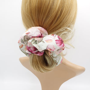 veryshine.com floral scrunchies oversized hair tie for women