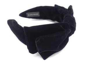 veryshine.com glitter black silk velvet solid shimmer headband wire bow hairband Women hair accessory