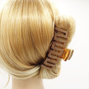 veryshine.com Gold rhinestone hair claw maze pattern bling hair accessory for women
