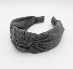 veryshine.com Gray casual cotton top knot headband basic hairband for women