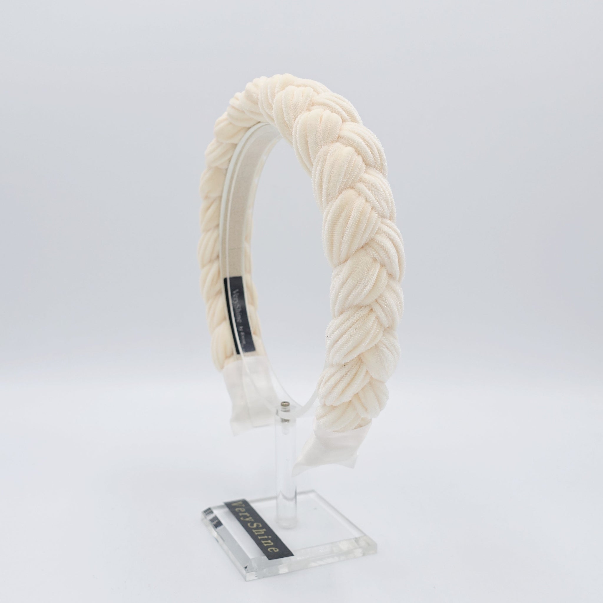 Korean velvet braided headband 