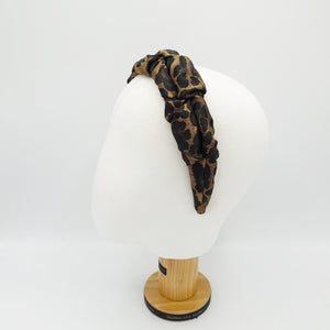 veryshine.com Hair Accessories leopard jacquard headband twist pleats medium hairband quality hair accessory for women