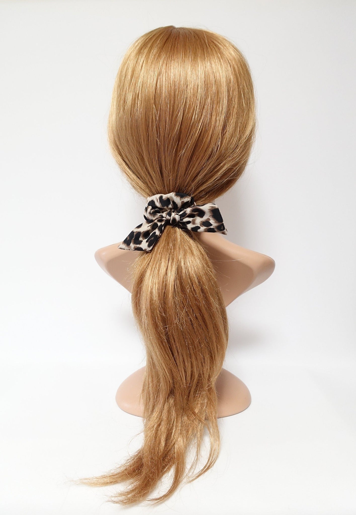 veryshine.com Hair Accessories leopard print bow knot scrunchies animal print pattern hair elastic scrunchies woman hair accessory