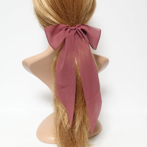 veryshine.com Hair Accessories Mauve long tail chiffon bow knot scrunchies stylish hair tie scrunchy women hair accessory