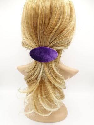 veryshine.com Hair Accessories oval velvet french barrette Fall Winter women hair accessory