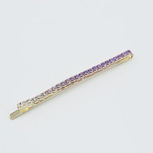 veryshine.com Hair Accessories Purple rainbow rhinestone decorated bobby pin
