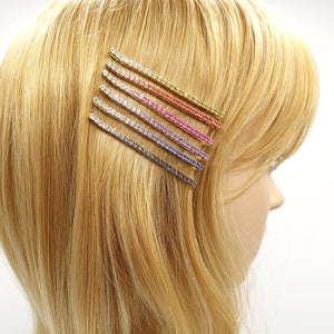 veryshine.com Hair Accessories rainbow rhinestone decorated bobby pin