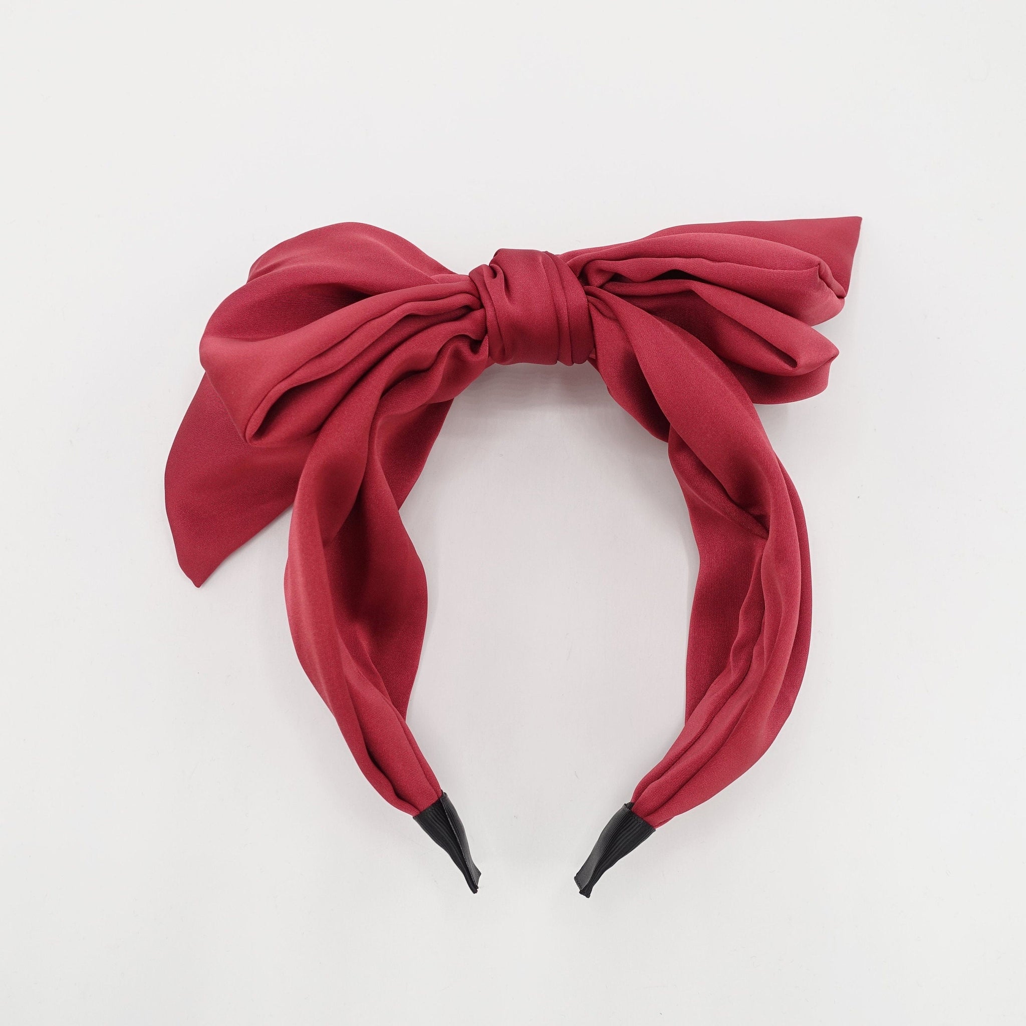 veryshine.com Hair Accessories Scarlet silk satin layered bow knot headband loose droopy hairband for women