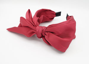 veryshine.com Hair Accessories silk satin layered bow knot headband loose droopy hairband for women