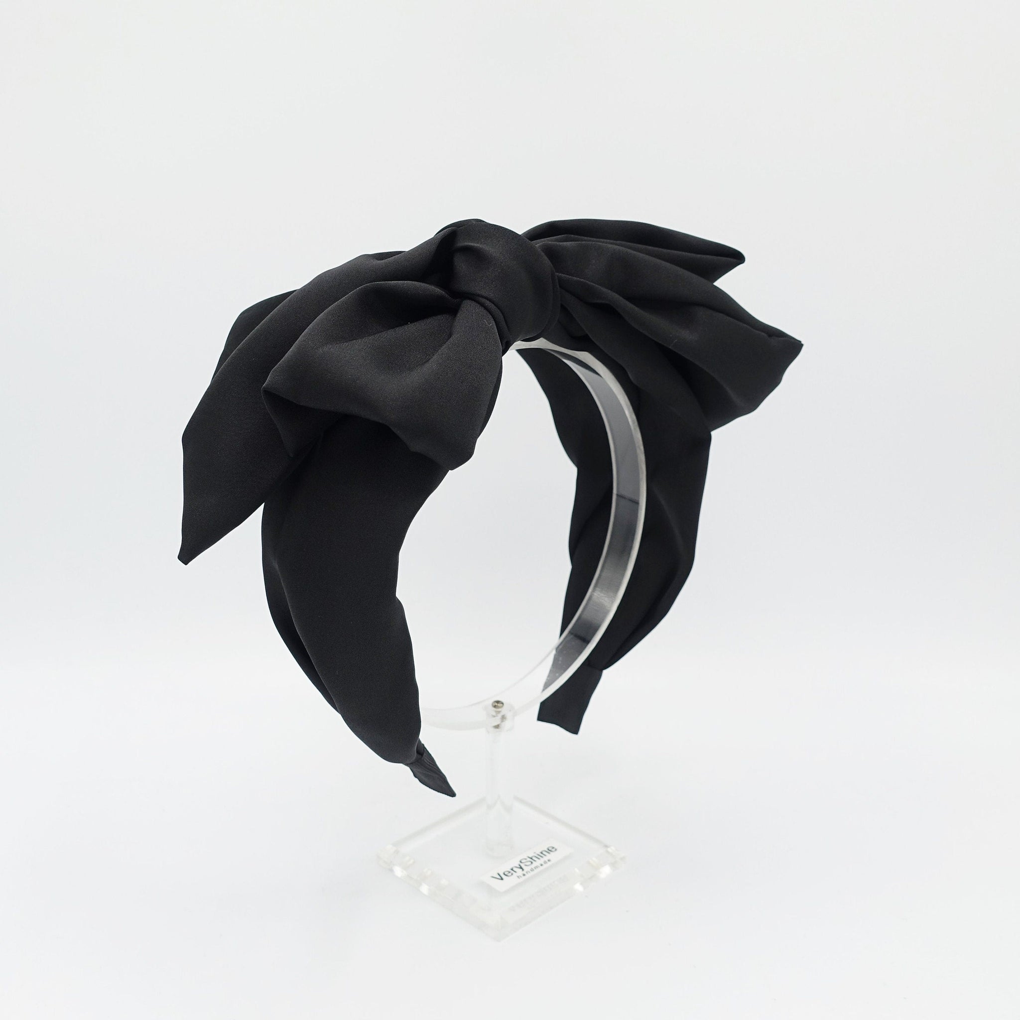 veryshine.com Hair Accessories silk satin layered bow knot headband loose droopy hairband for women