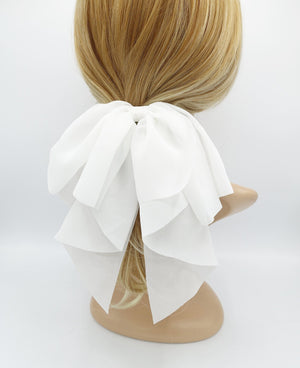veryshine.com Hair Accessories White chiffon droopy hair bow sheer hair accessory for women