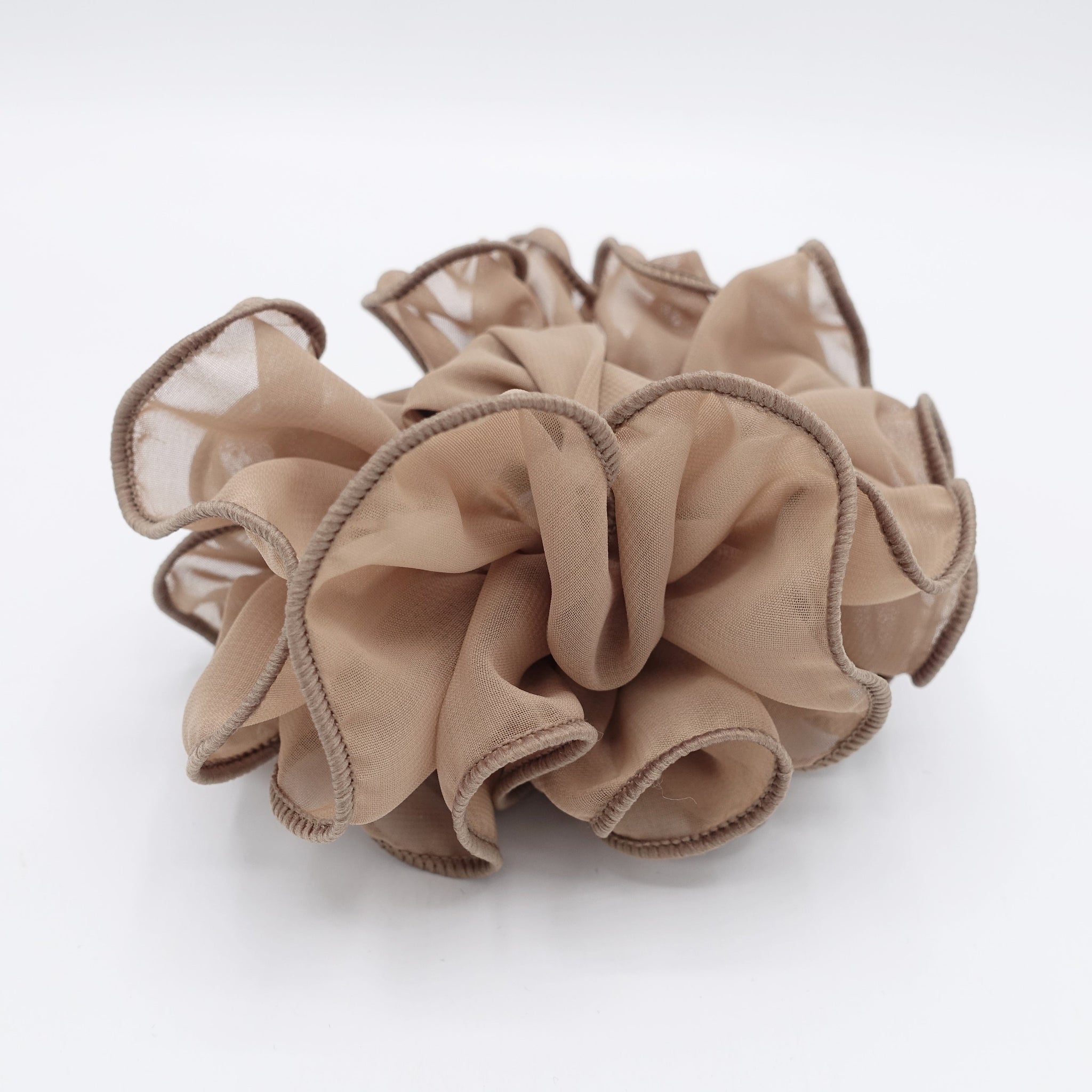 veryshine.com hair accessory chiffon ruffle wave hair claw solid color wave flower hair jaw clamp