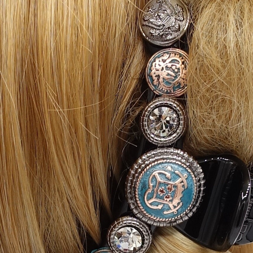 veryshine.com Hair Claw antique hair claw, baroque button hair claw, rhinestone hair claw clip for women