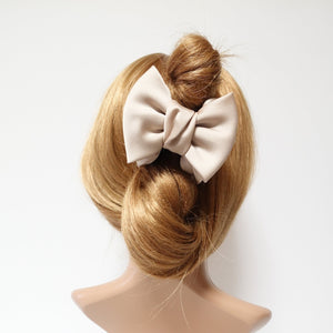 veryshine.com Hair Claw Beige satin butterfly bow hair claw clip glossy fabric bow decorated hair clamp