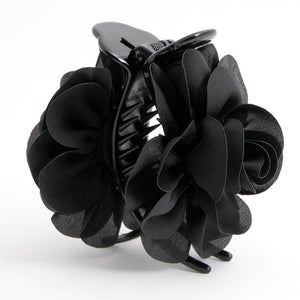 veryshine.com Hair Claw Black 3 prong clip mini flower  decorated hair claw women hair accessory