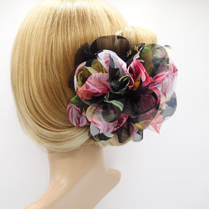 veryshine.com Hair Claw Black big flower hair claw multi-colored petal hair clamp for women