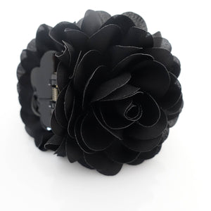 veryshine.com Hair Claw Black Mini Dahlia Decorated 3 Prong Claw Clip Women Hair Accessory