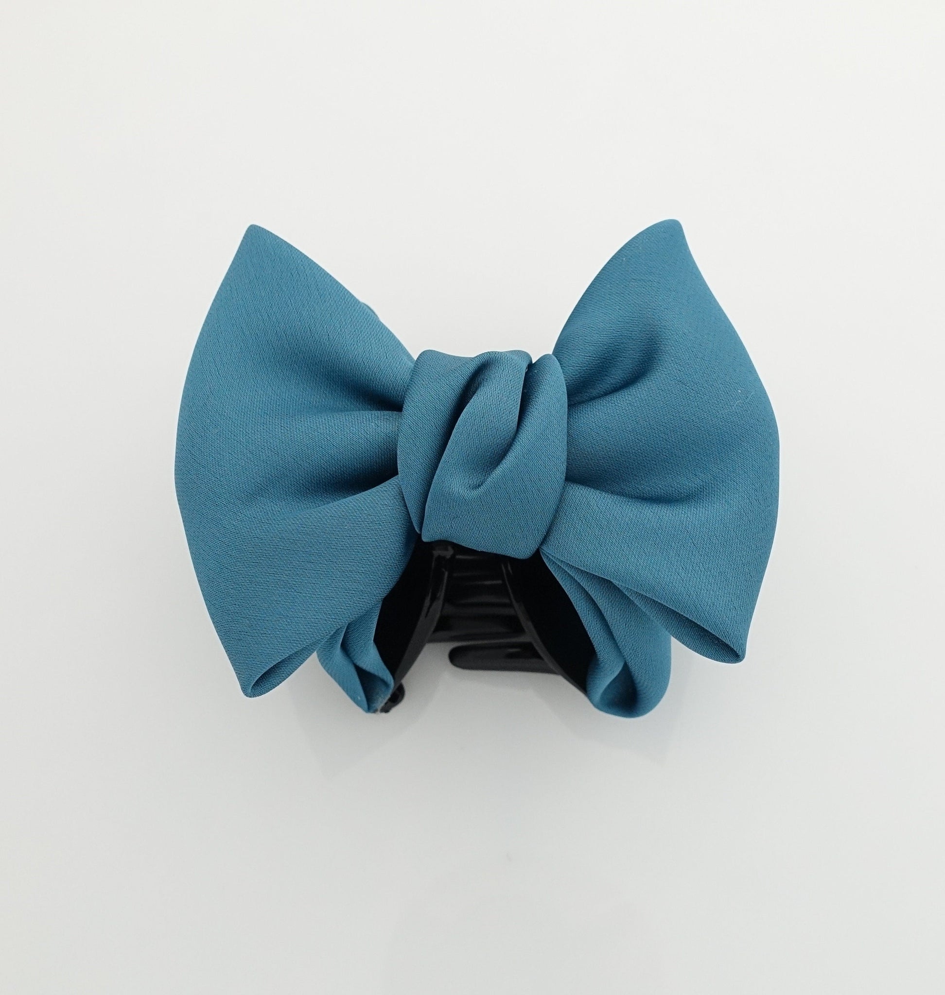 veryshine.com Hair Claw Blue green satin butterfly bow hair claw clip glossy fabric bow decorated hair clamp