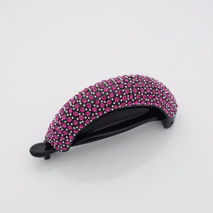 veryshine.com Hair Claw Cherry pink color rhinestone mounted hair moon hair claw clip dazzling hair claw clip