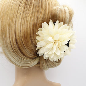 veryshine.com Hair Claw Cream white Chrysanthemum Flower motivated Hair Jaw Claw Clip Women Hair Accessory
