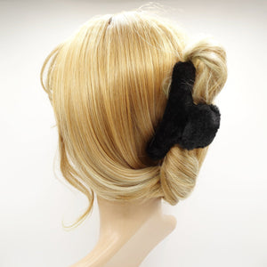 veryshine.com Hair Claw faux fur decorated hair claw Fall Winter clamp women hair accessory