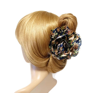 veryshine.com Hair Claw Floral  Print Petal Flower Decorated Hair Claw Clip Women Hair Accessory