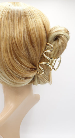 veryshine.com Hair Claw Gold metal wave hair claw minimal hair accessory for women