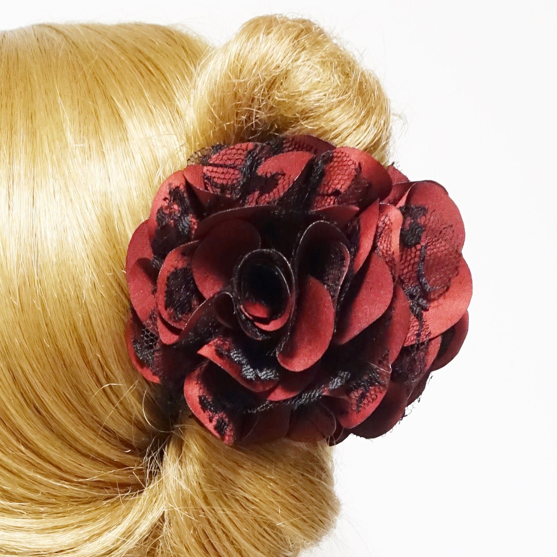 veryshine.com Hair Claw lace layered petal flower hair jaw claw sexy dream flower hair claw clip for women