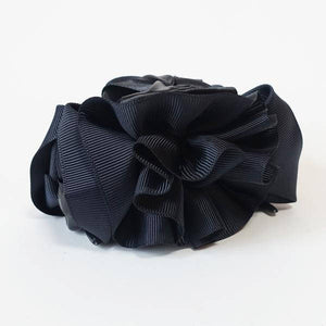 veryshine.com Hair Claw Navy Handmade Grosgrain Flower Bow Two Tone Hair Jaw Claw Clip Women Gift Hair Accessories