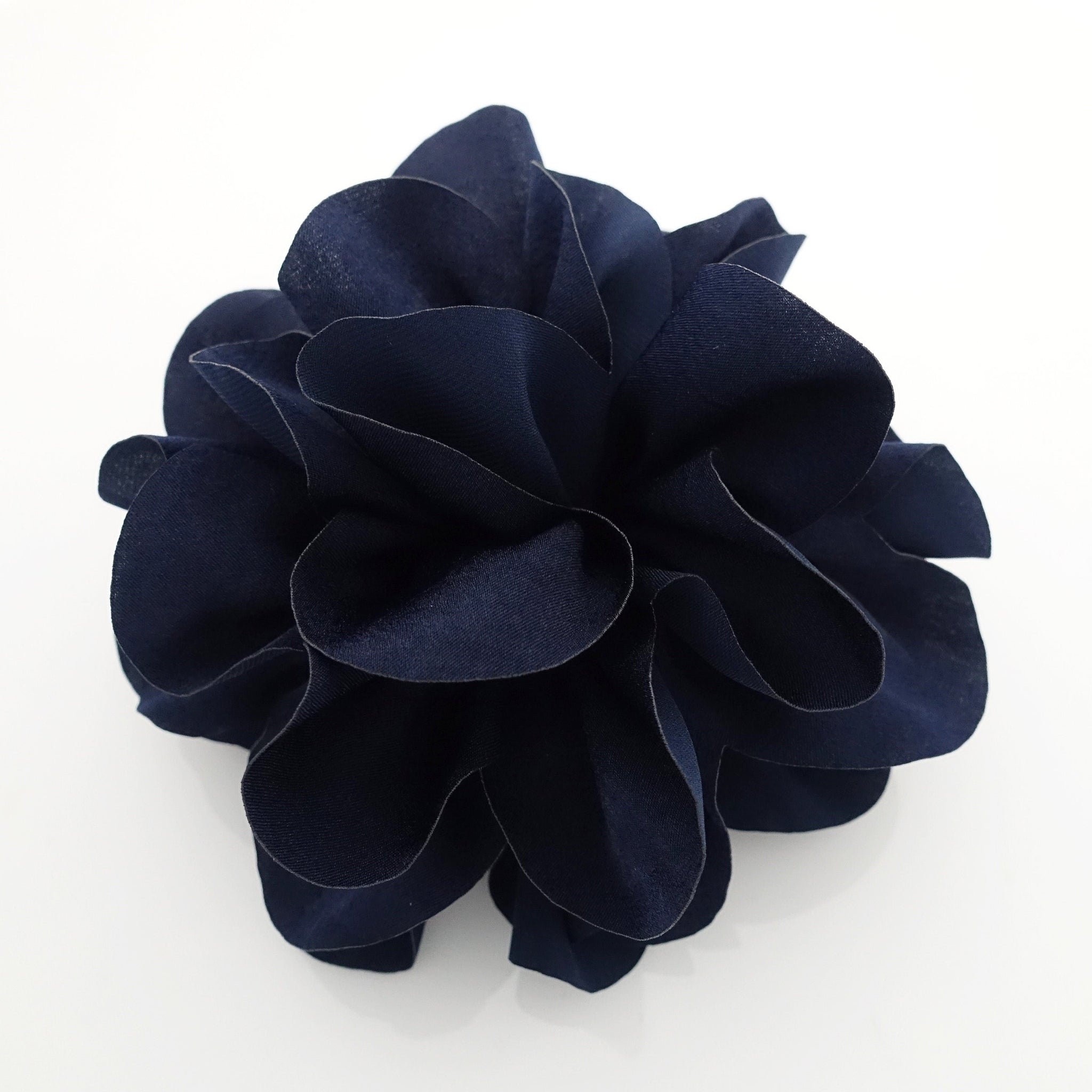 veryshine.com Hair Claw Navy Very big flower glossy petal hair jaw claw special events hair claw clip for women