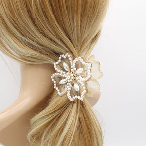 veryshine.com Hair Claw pearl hair claw, bridal hair claw, petal hair claw for women