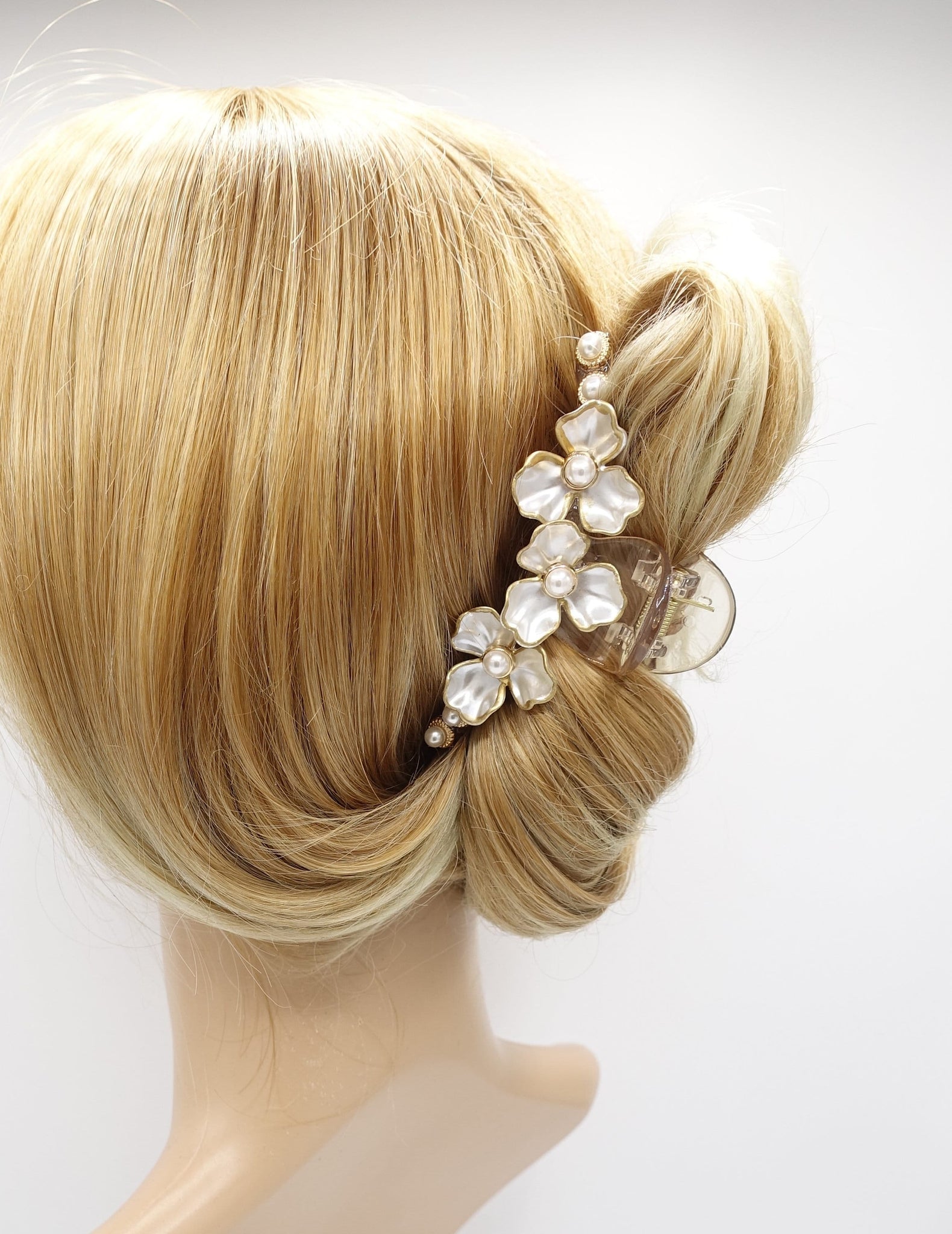 veryshine.com Hair Claw pearl hair claw flower hair claw, pearl hair accessory for women