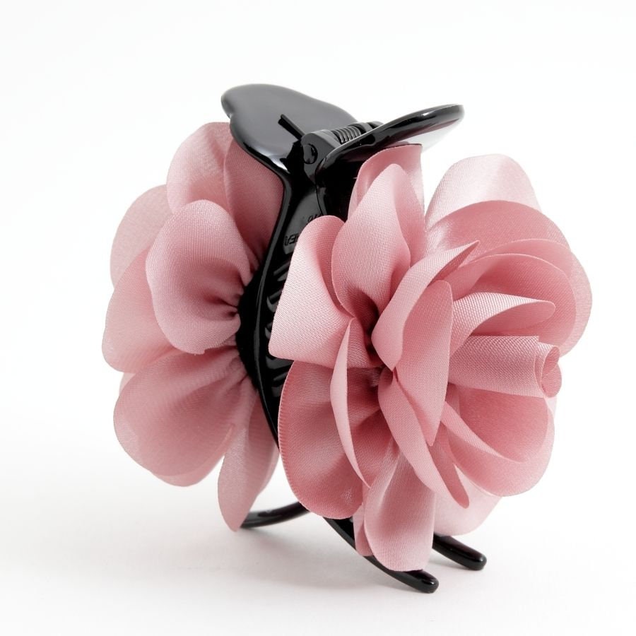 veryshine.com Hair Claw Pink 3 prong clip mini flower  decorated hair claw women hair accessory
